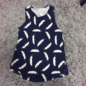 Fighting Eel feather print racerback